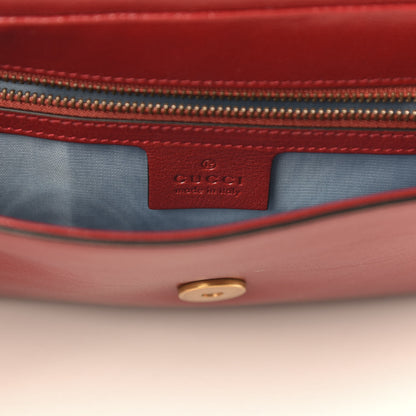Gucci Calfskin Diagonal GG Medium Thiara Double Envelope Shoulder Bag Black Red 8 of 10