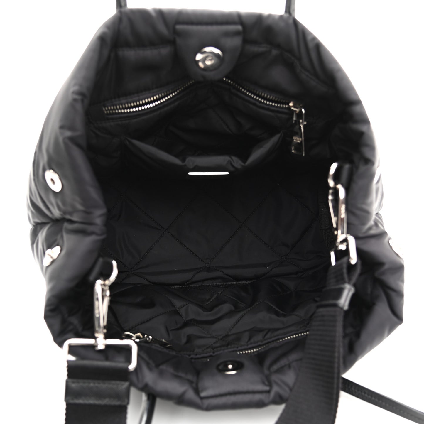 Tessuto Nylon Bomber Tote Black