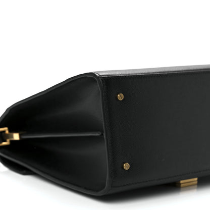 Saint Laurent Grain de Poudre Medium Classic Monogram Cassandra Top Handle Black 11 of 12