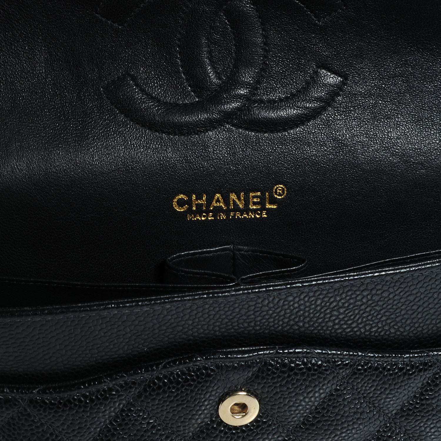 Chanel Caviar Quilted Medium Double Flap Black 6 of 8