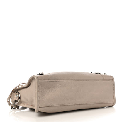 Balenciaga Chevre Silver Metallic Edge S City Beige Praline 4 of 10