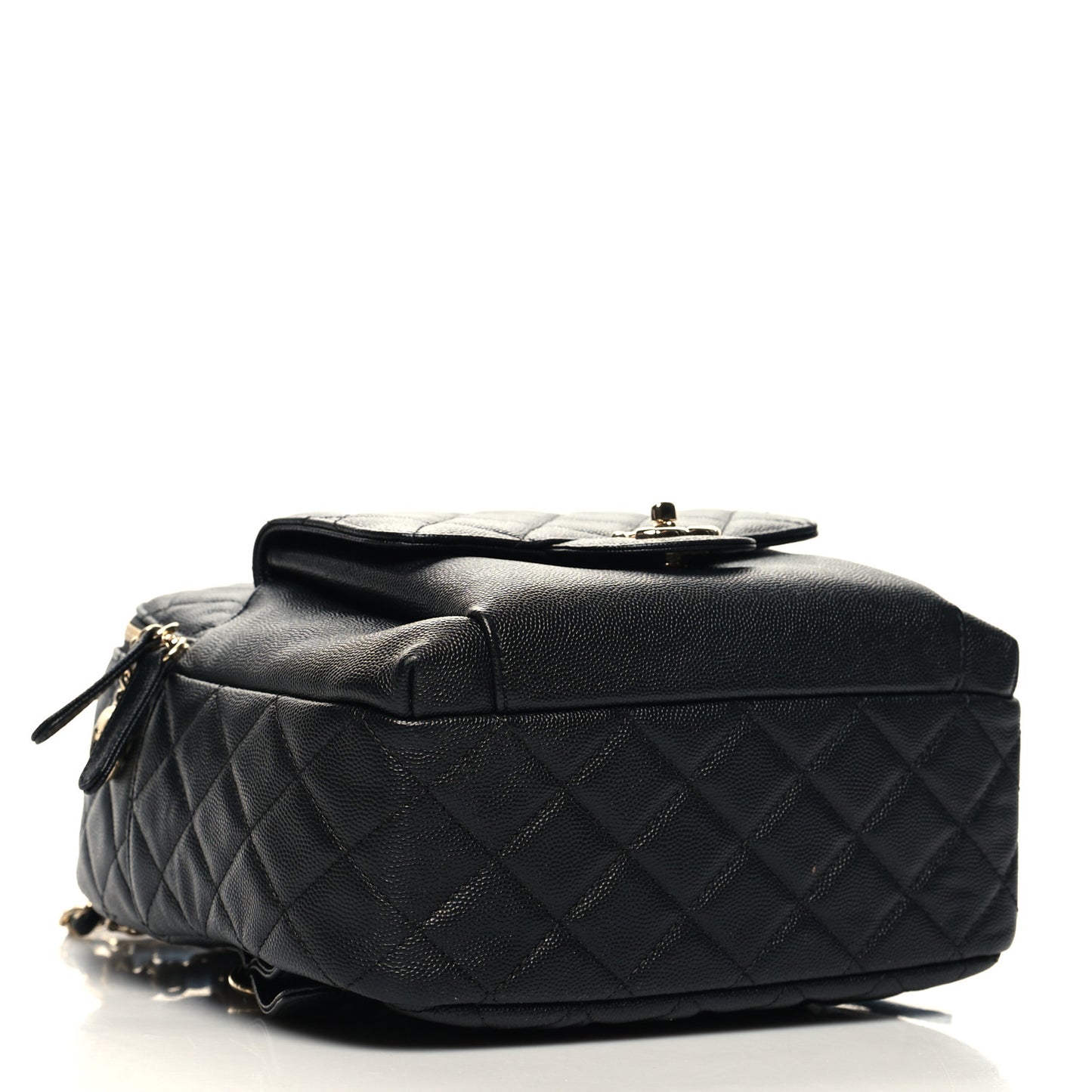 Caviar Quilted Medium Zip Around Backpack Black
