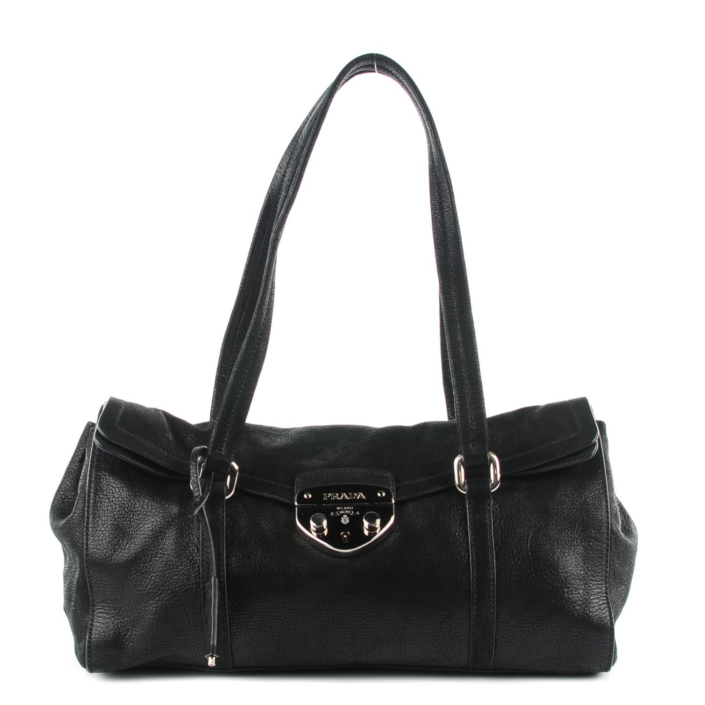 Cervo Antik Easy A Foldover Pushlock Satchel Nero Black