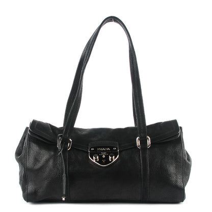 Prada Cervo Antik Easy A Foldover Pushlock Satchel Nero Black 1 of 10