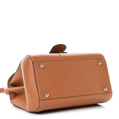 Delvaux Grained Calfskin Mini Brillant Satchel Natural 3 of 5