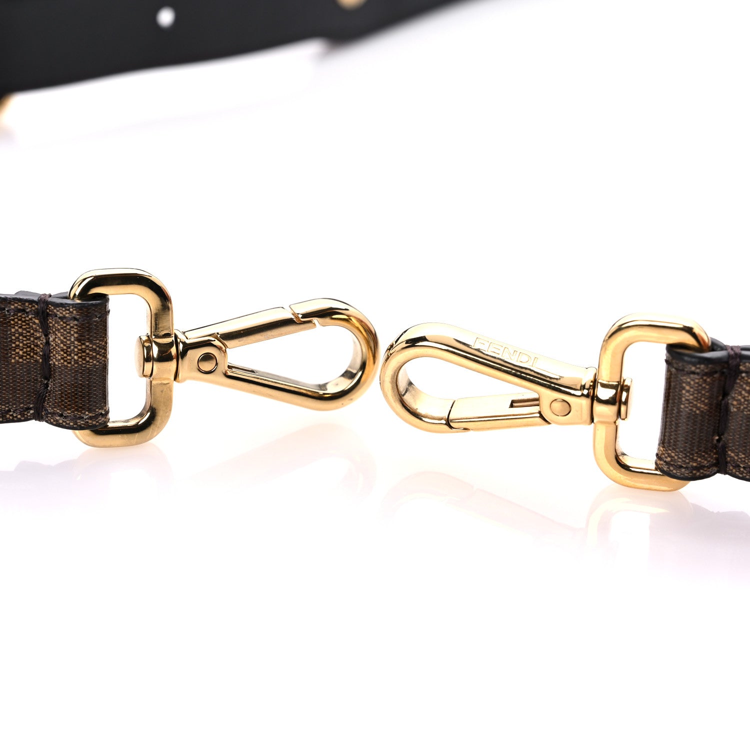 Fendi Glazed Fabric FF Strap You Tobacco 6 of 7