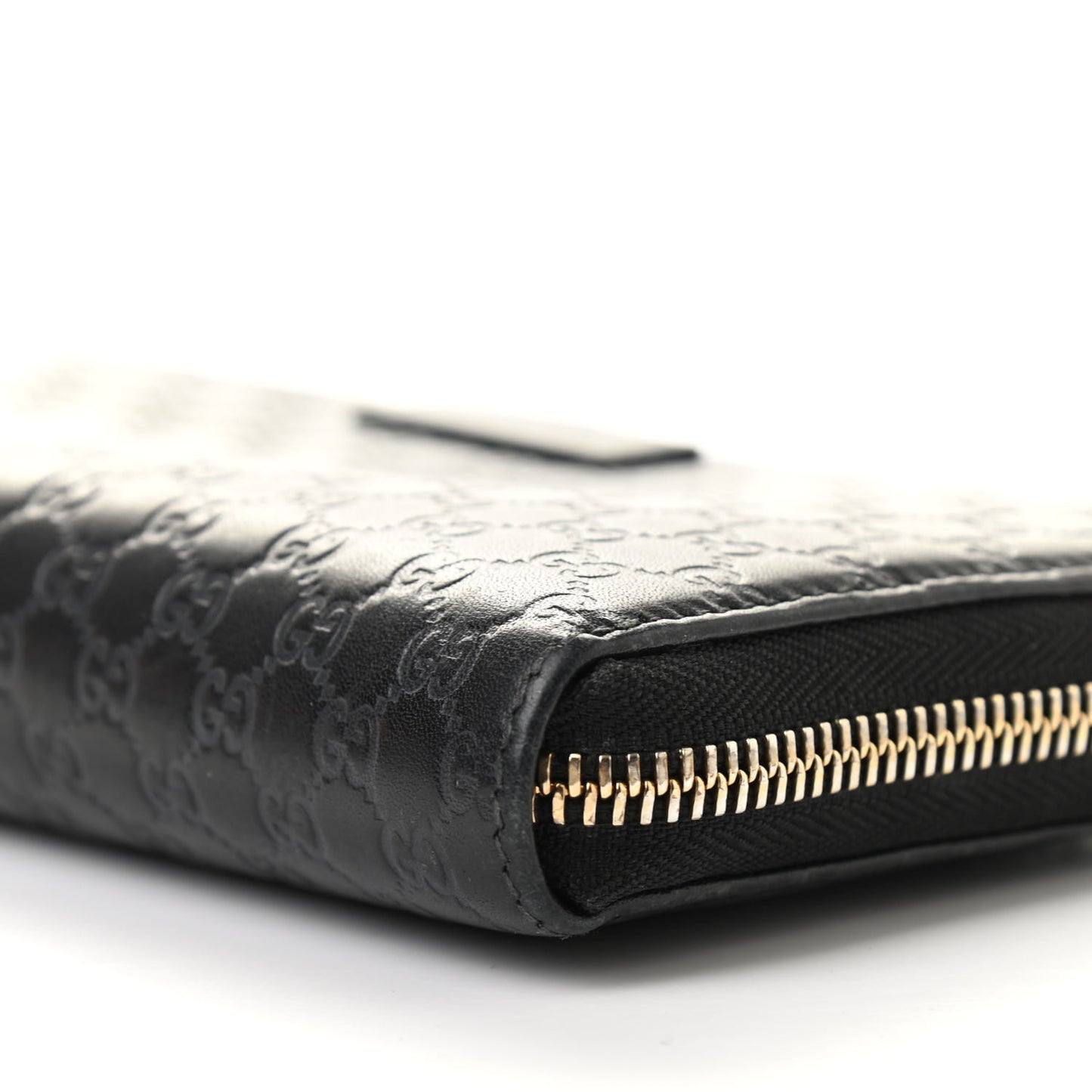 Microguccissima Zip Around Wallet Black
