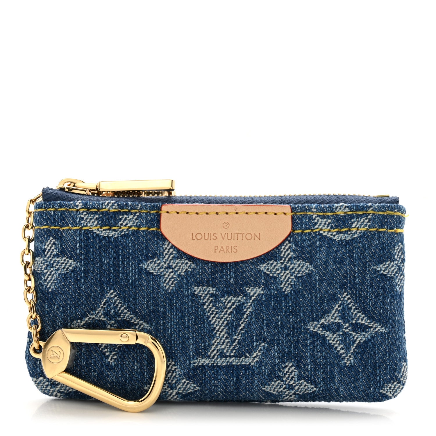 Louis Vuitton Monogram Denim Key Pouch Denim Blue 1 of 6