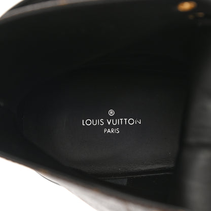 Louis Vuitton Calfskin Monogram Wonderland Flat Ranger Boots 39 Black 7 of 9
