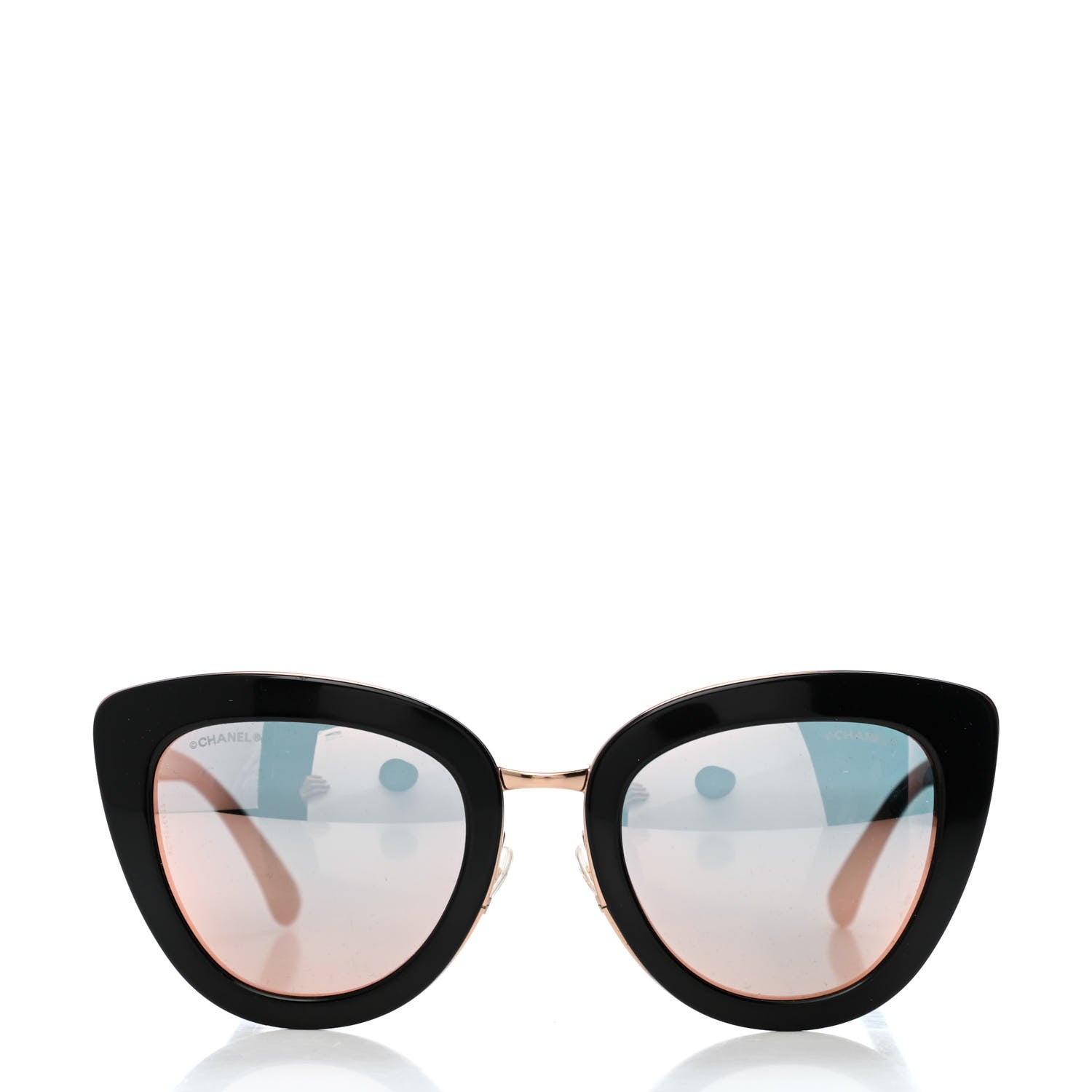 Chanel Cat Eye Quilted Sunglasses 5368 Black Pink 2 of 4