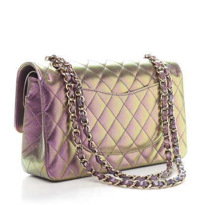 Chanel Iridescent Lambskin Quilted Medium Double Flap Purple 4 of 14