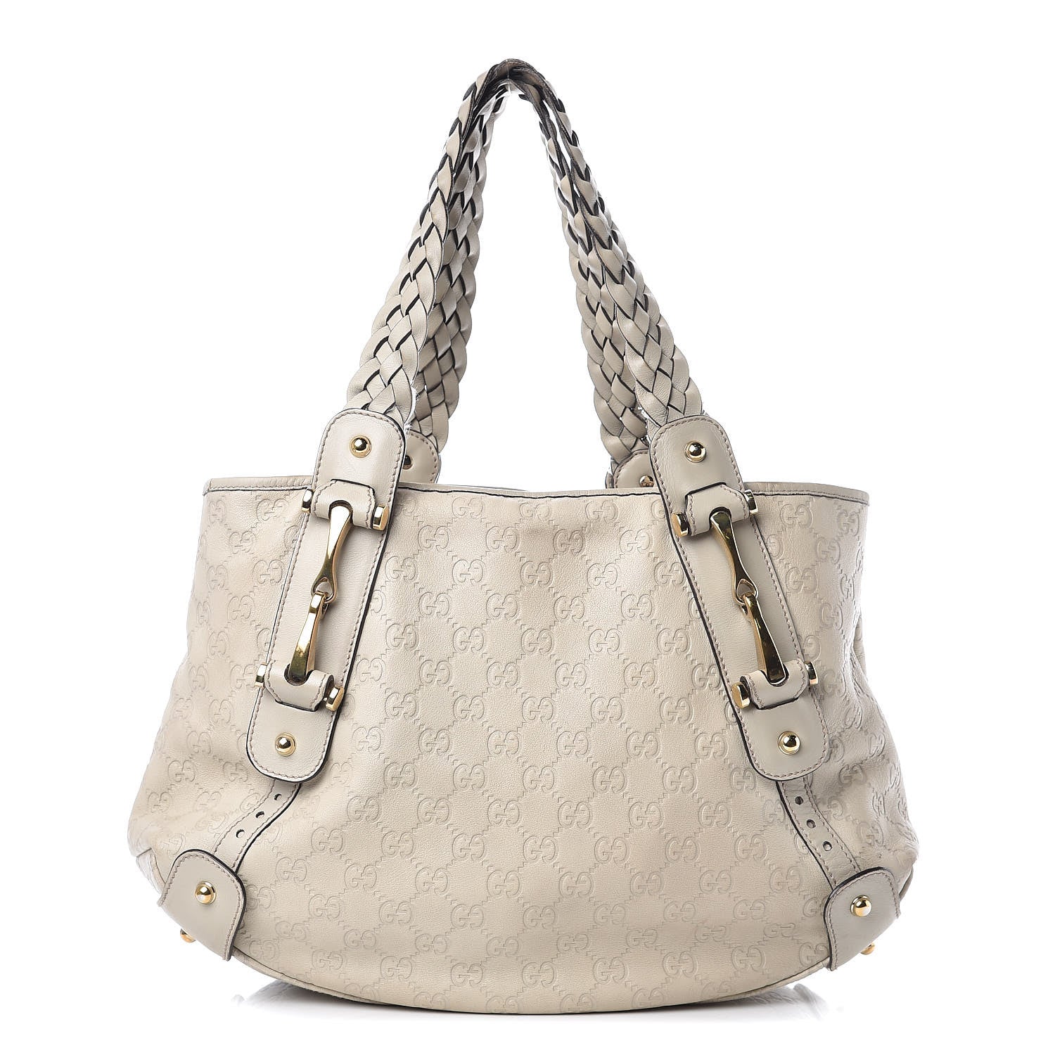 Gucci Guccissima Small Pelham Shoulder Bag Off White 1 of 15
