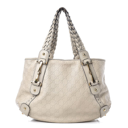Gucci Guccissima Small Pelham Shoulder Bag Off White 1 of 15