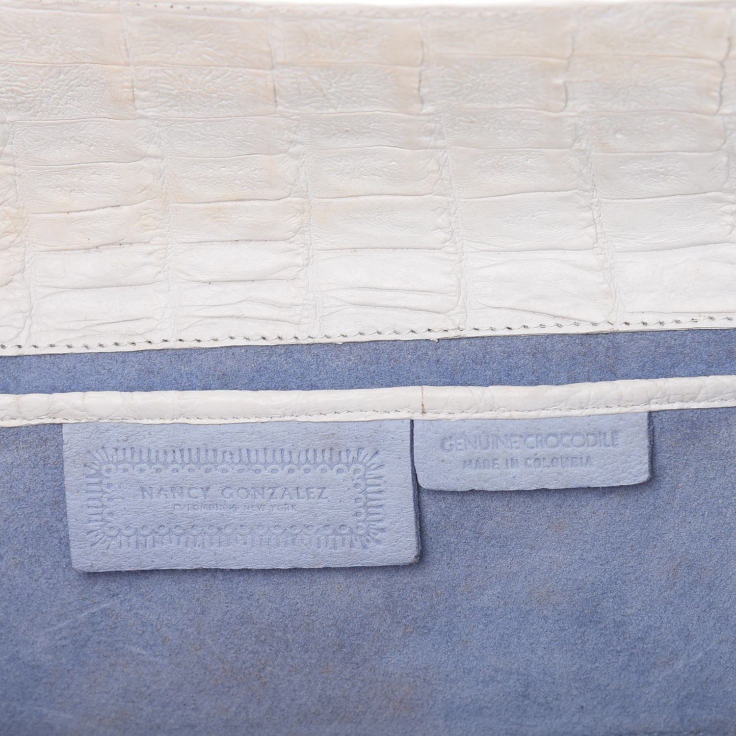 Nancy Gonzalez Crocodile Clutch White 7 of 9