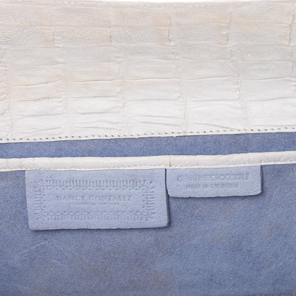 Nancy Gonzalez Crocodile Clutch White 7 of 9