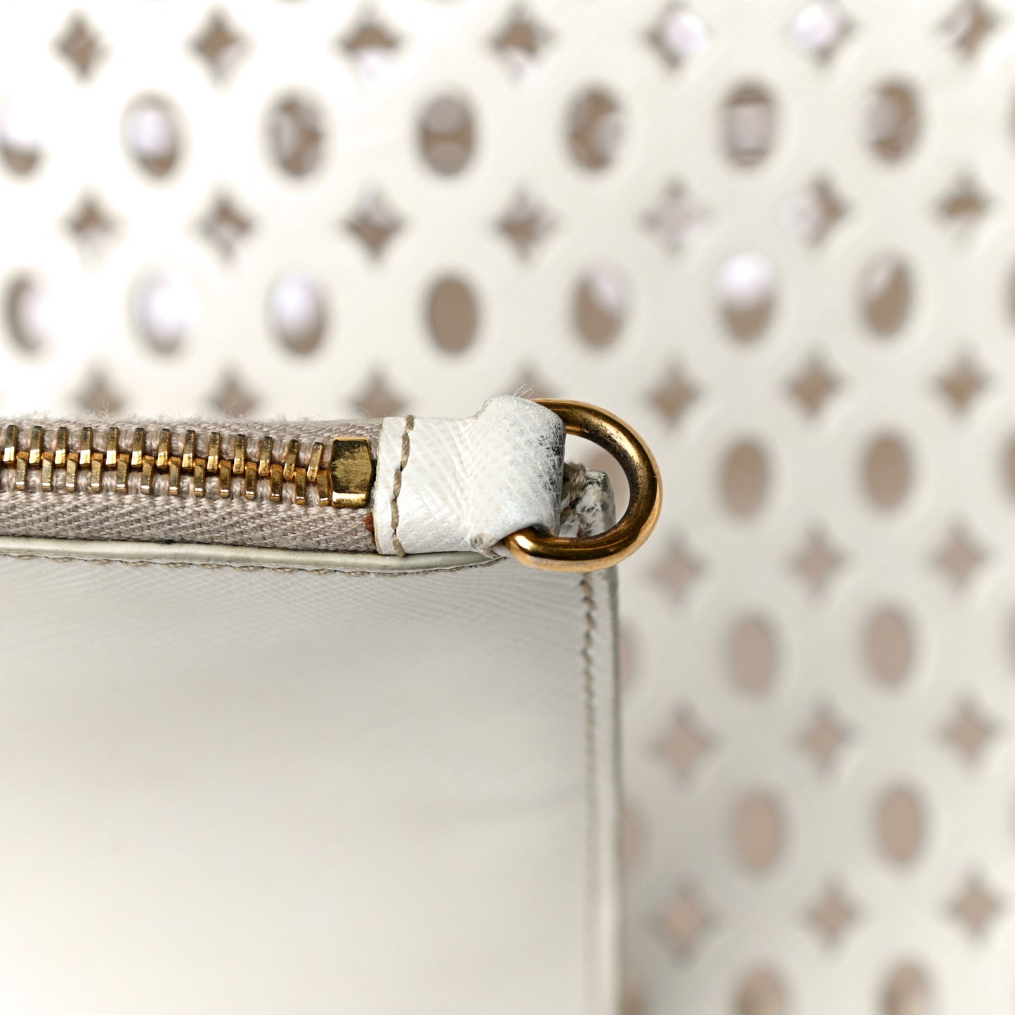 Saffiano Perforated Tote Talco