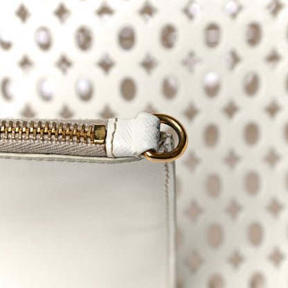 Prada Saffiano Perforated Tote Talco 15 of 21