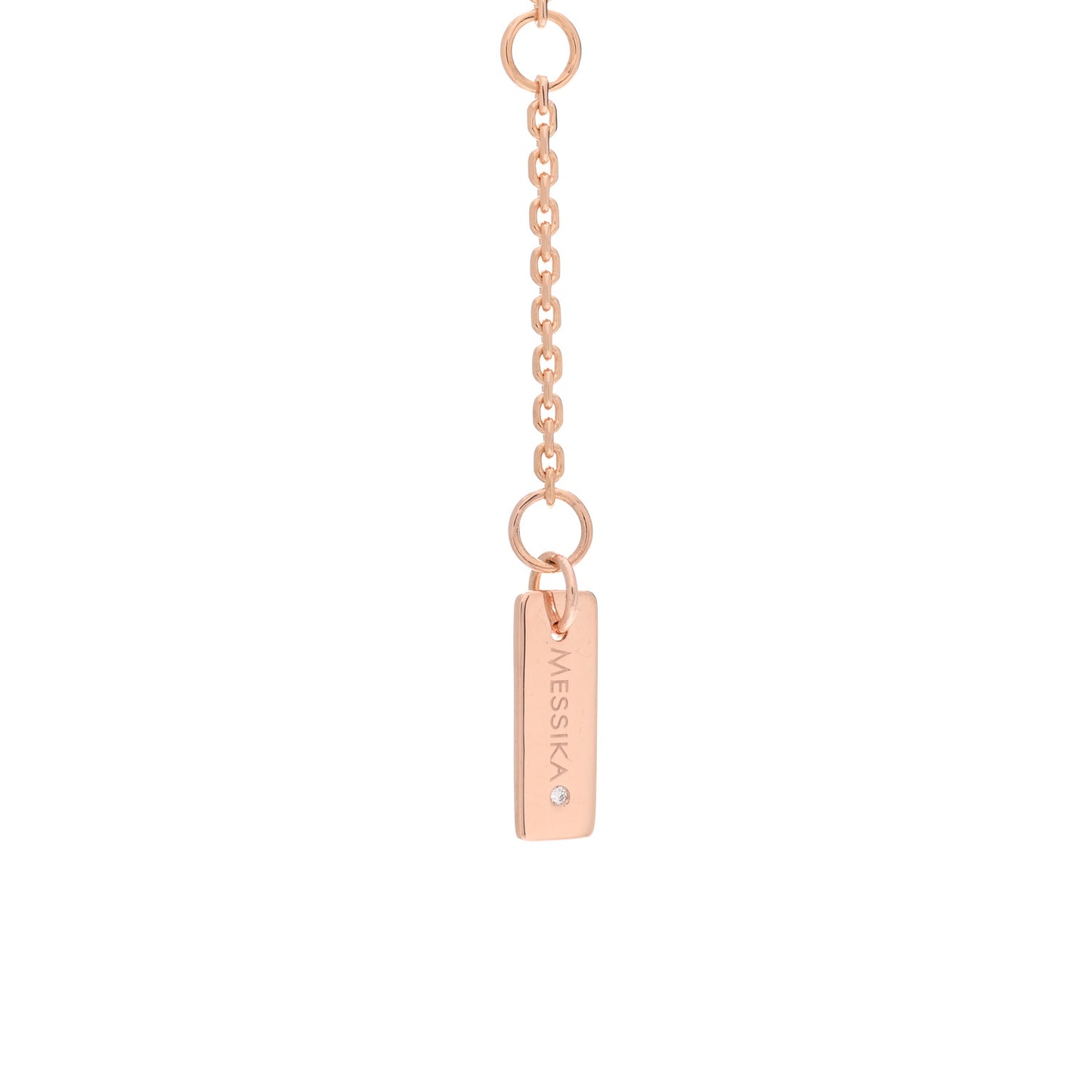 18K Rose Gold Diamond 2 Row Move Uno Pave Necklace