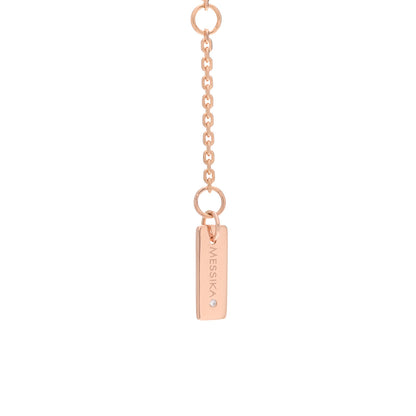 Messika 18K Rose Gold Diamond 2 Row Move Uno Pave Necklace 4 of 5