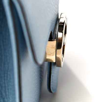 Gucci Dollar Calfskin Small Interlocking G Shoulder Bag Mineral Blue 12 of 14