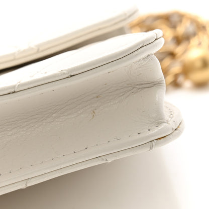 Chanel Calfskin Quilted Perfect Fit Coin Purse With Chain White 12 of 15