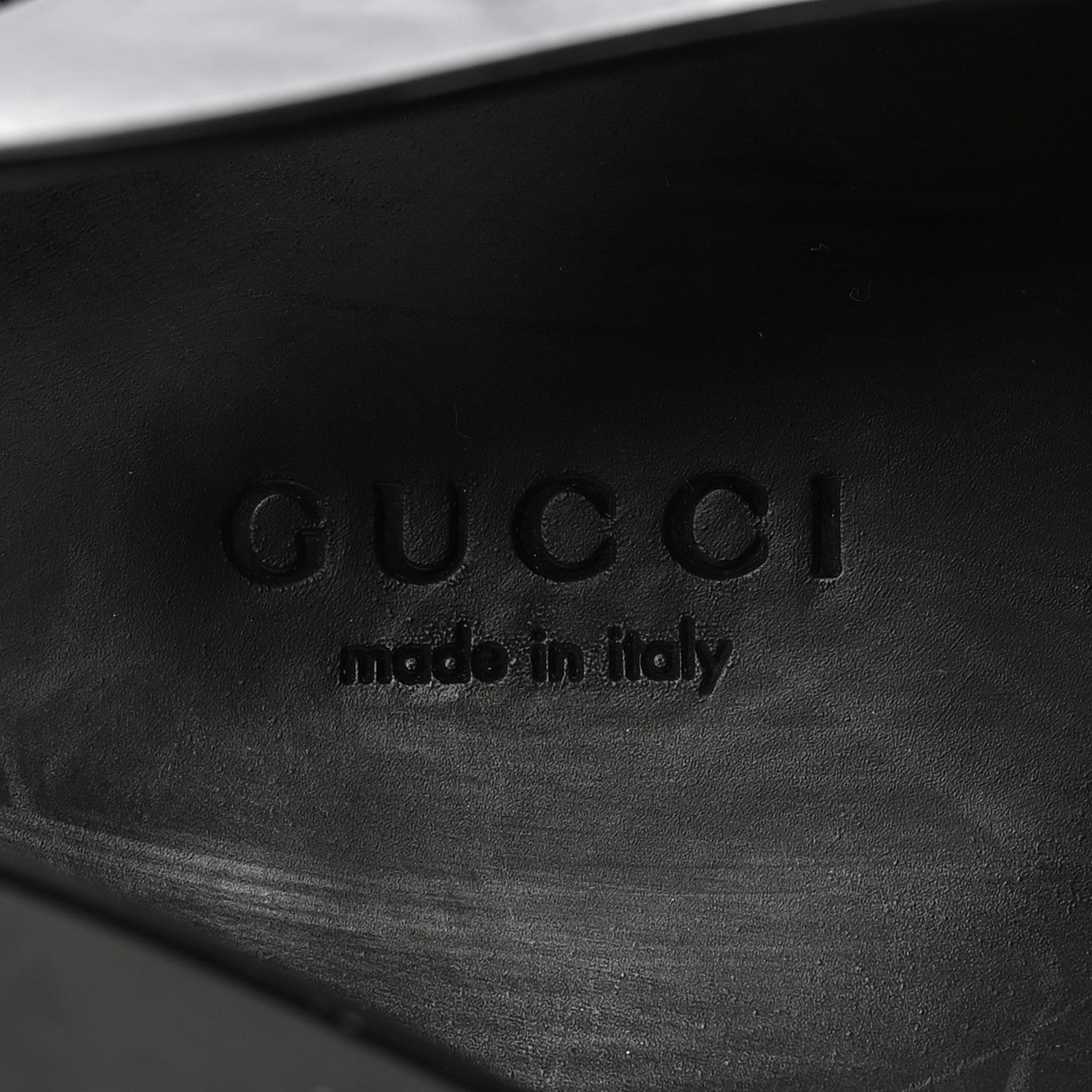 Gucci Rubber Crystal Womens Buckle Strap Sandals 38 Black 8 of 8