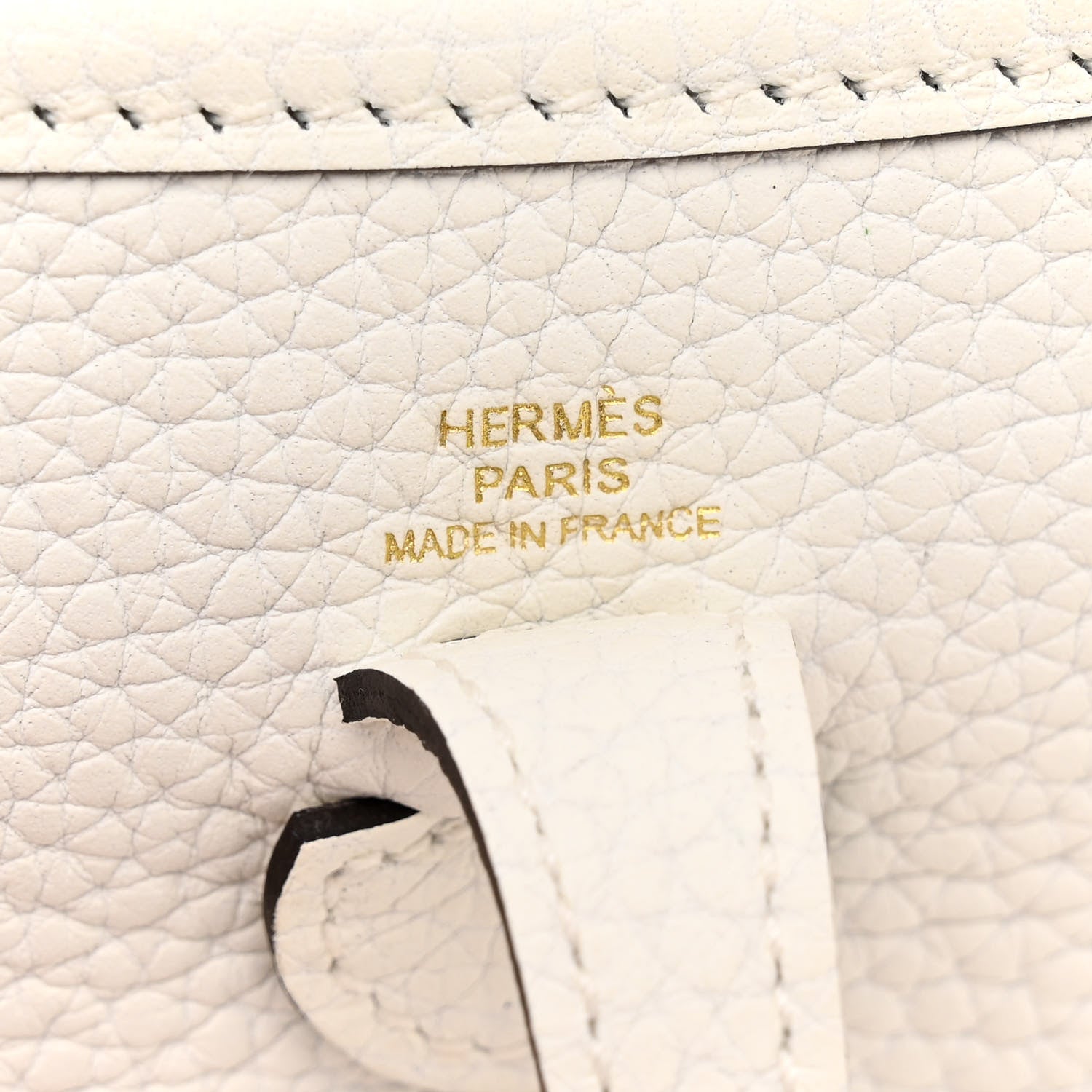 Hermes Taurillon Clemence Evelyne TPM New White 6 of 9