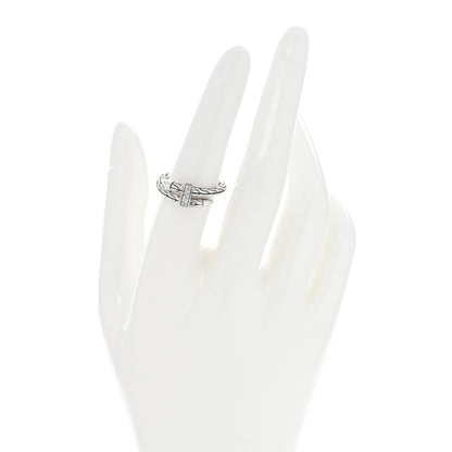 John Hardy Sterling Silver Diamond Spear Ring 54 7 2 of 4