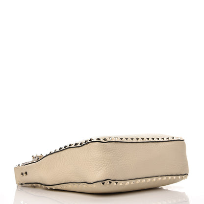 Valentino Garavani Pebbled Calfskin Small Rockstud Flip-Lock Messenger Bag Light Ivory 4 of 8