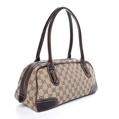 Gucci Monogram Small Princy Satchel Dark Brown 3 of 7