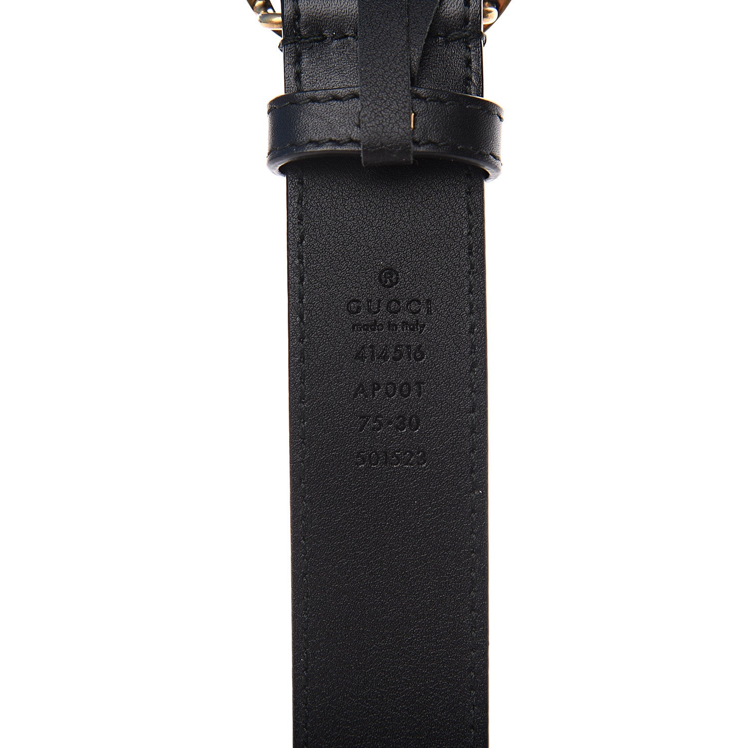 Gucci Calfskin Double G 30mm Belt 75 30 Black 5 of 5