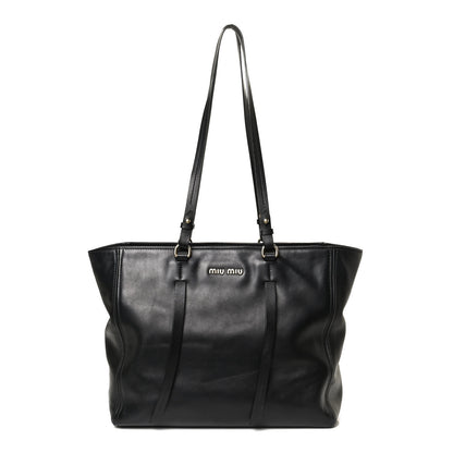Miu Miu Vitello Soft Calfskin Tote Black 1 of 9