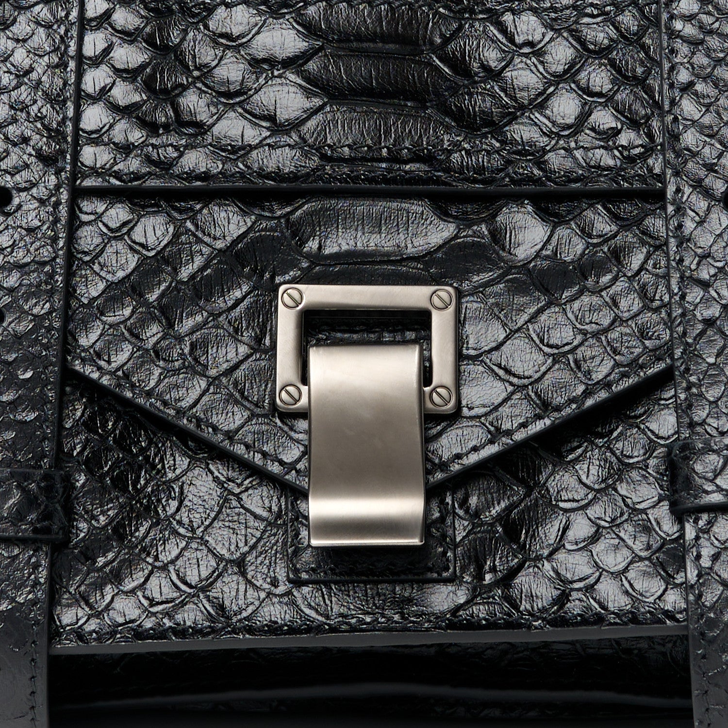 Proenza Schouler PROENZA SCHOULER Snakeskin Tiny PS1 Satchel Black 9 of 11