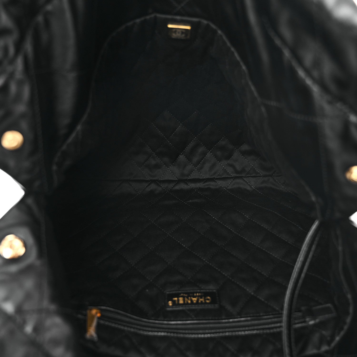 Chanel Shiny Calfskin Quilted Chanel 22 Black 6 of 11