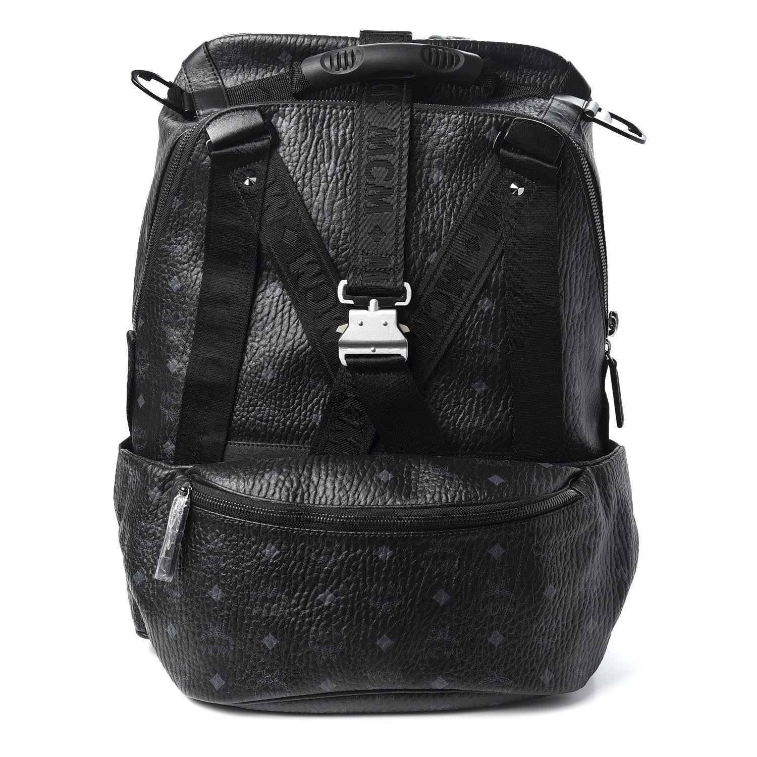 MCM Visetos Medium Jemison Backpack Black 1 of 9
