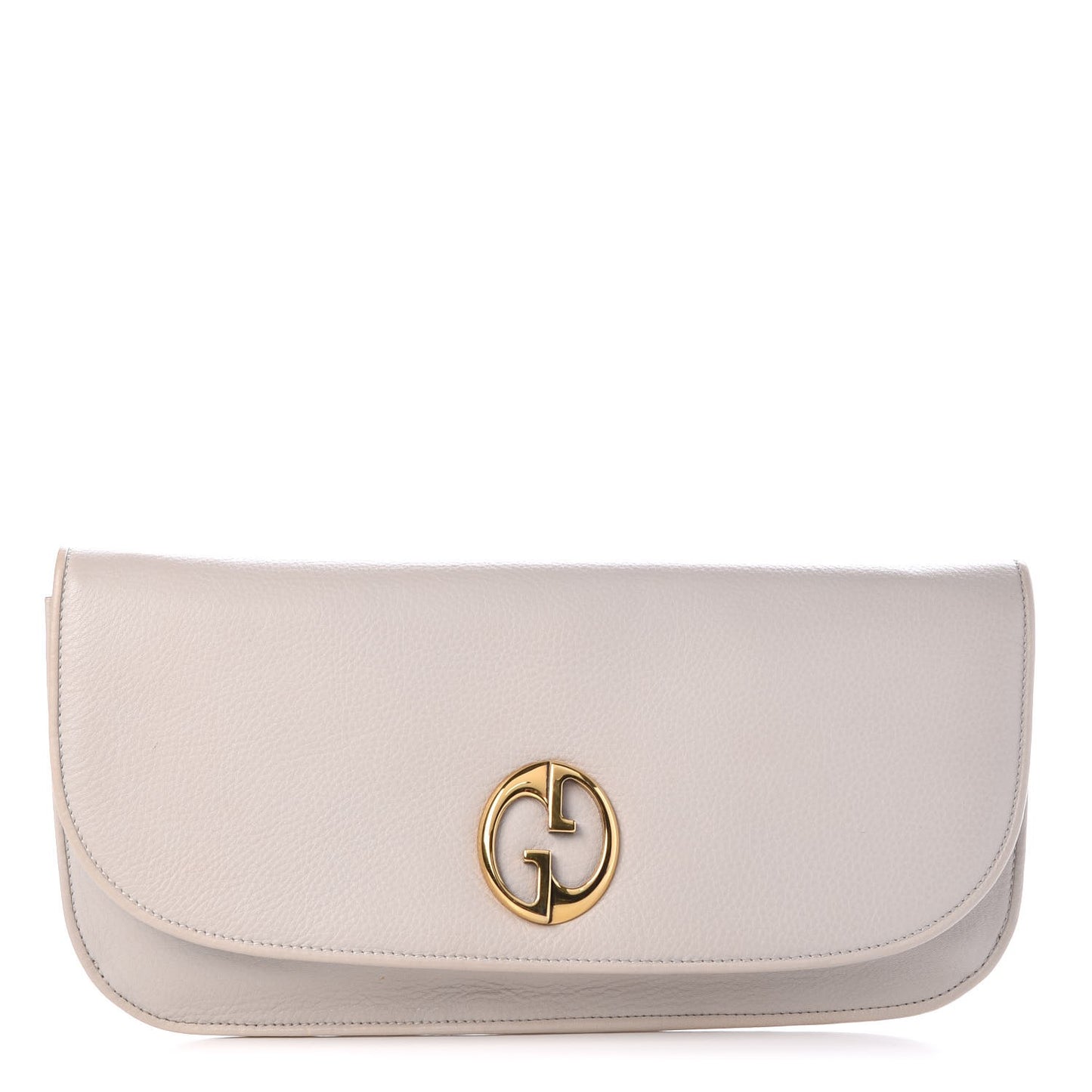 Pebbled Calfskin 1973 Clutch Off White