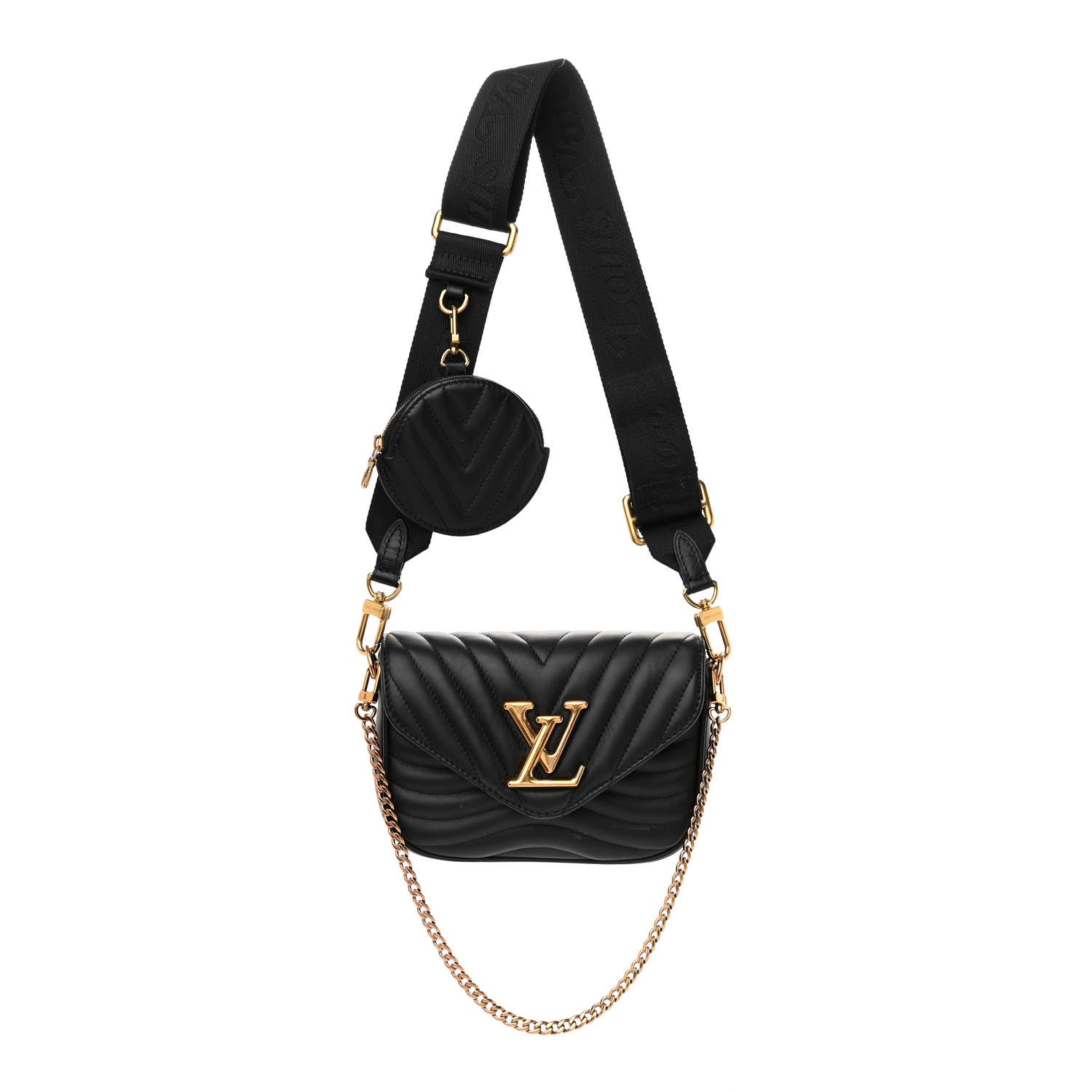 Louis Vuitton Calfskin New Wave Multi Pochette Black 1 of 11