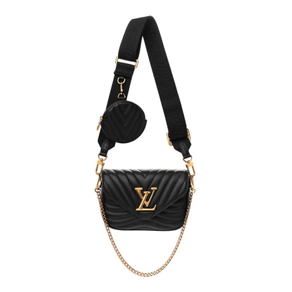 Louis Vuitton Calfskin New Wave Multi Pochette Black 1 of 11
