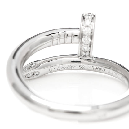 Cartier 18K White Gold Diamond Juste Un Clou Ring 52 6 4 of 6