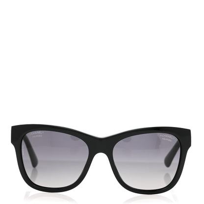 Chanel Acetate Polarized Square CC Sunglasses 5380 Black 3 of 8