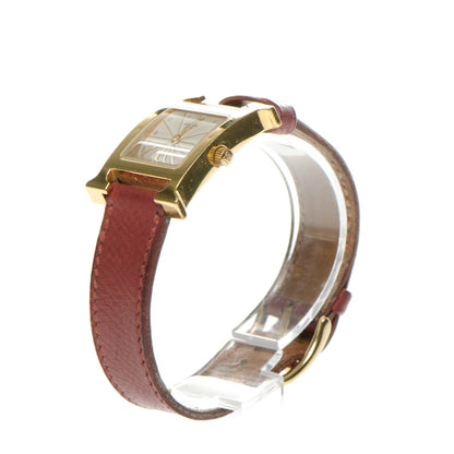 Hermes Stainless Steel Courchevel 21mm Heure H Hour Watch Rouge H 3 of 8