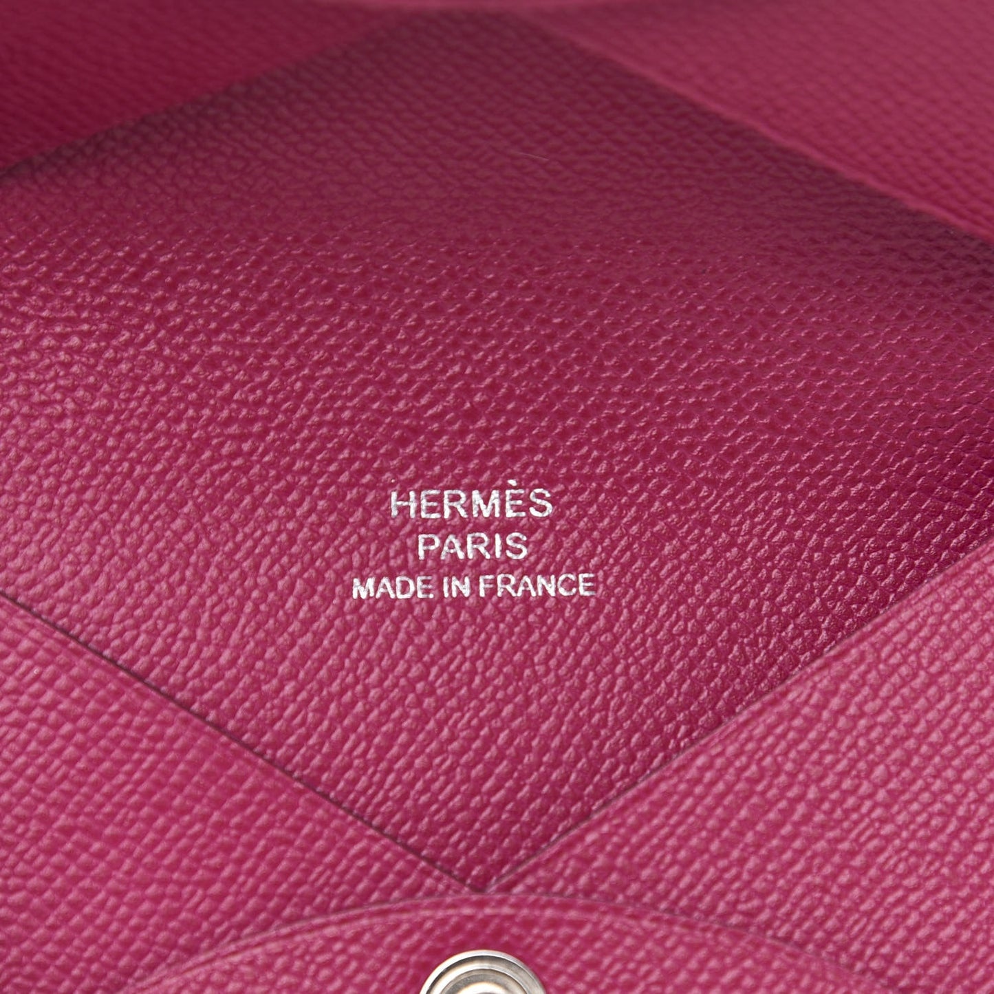 Epsom Calvi Card Case Rose Pourpre