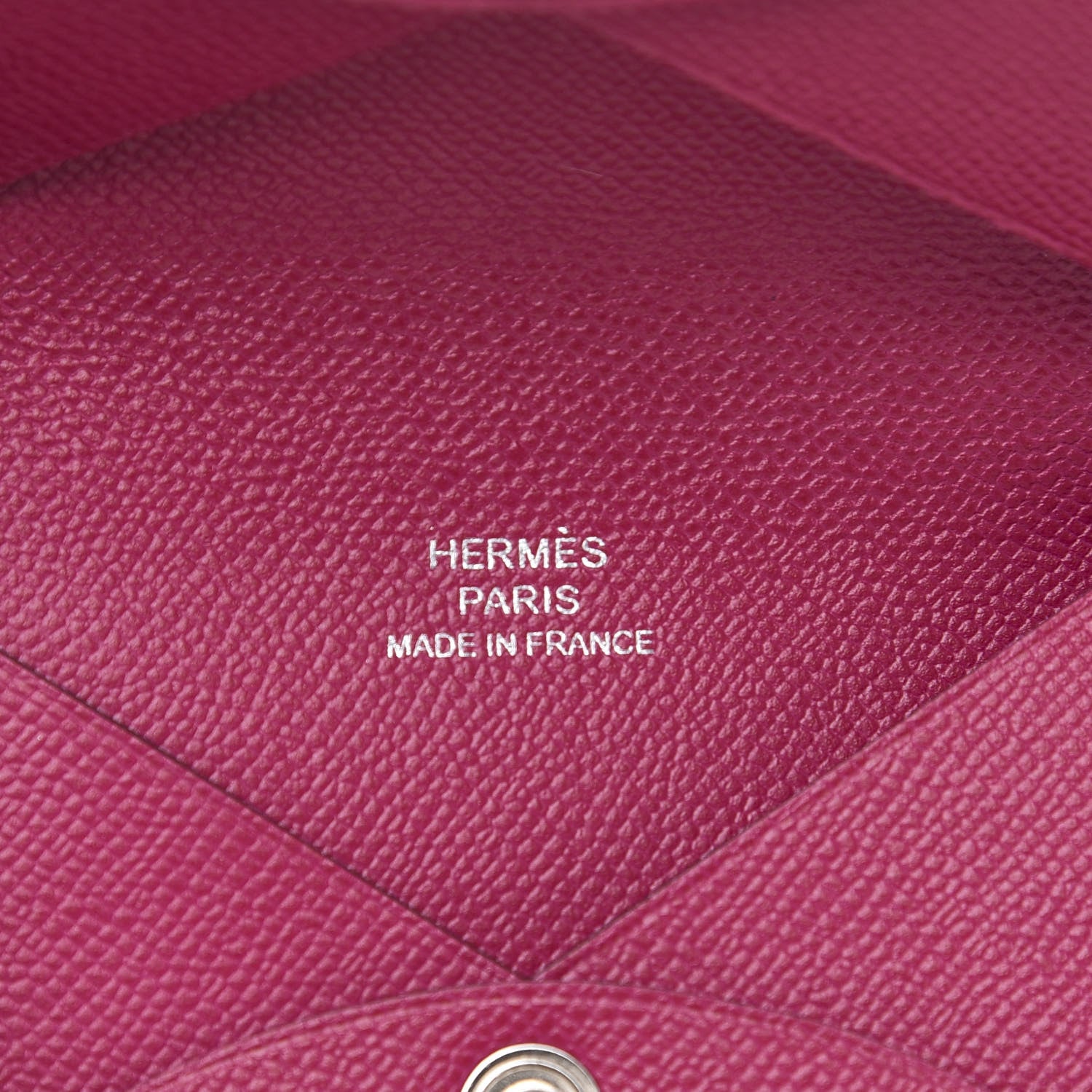 Hermes Epsom Calvi Card Case Rose Pourpre 5 of 7