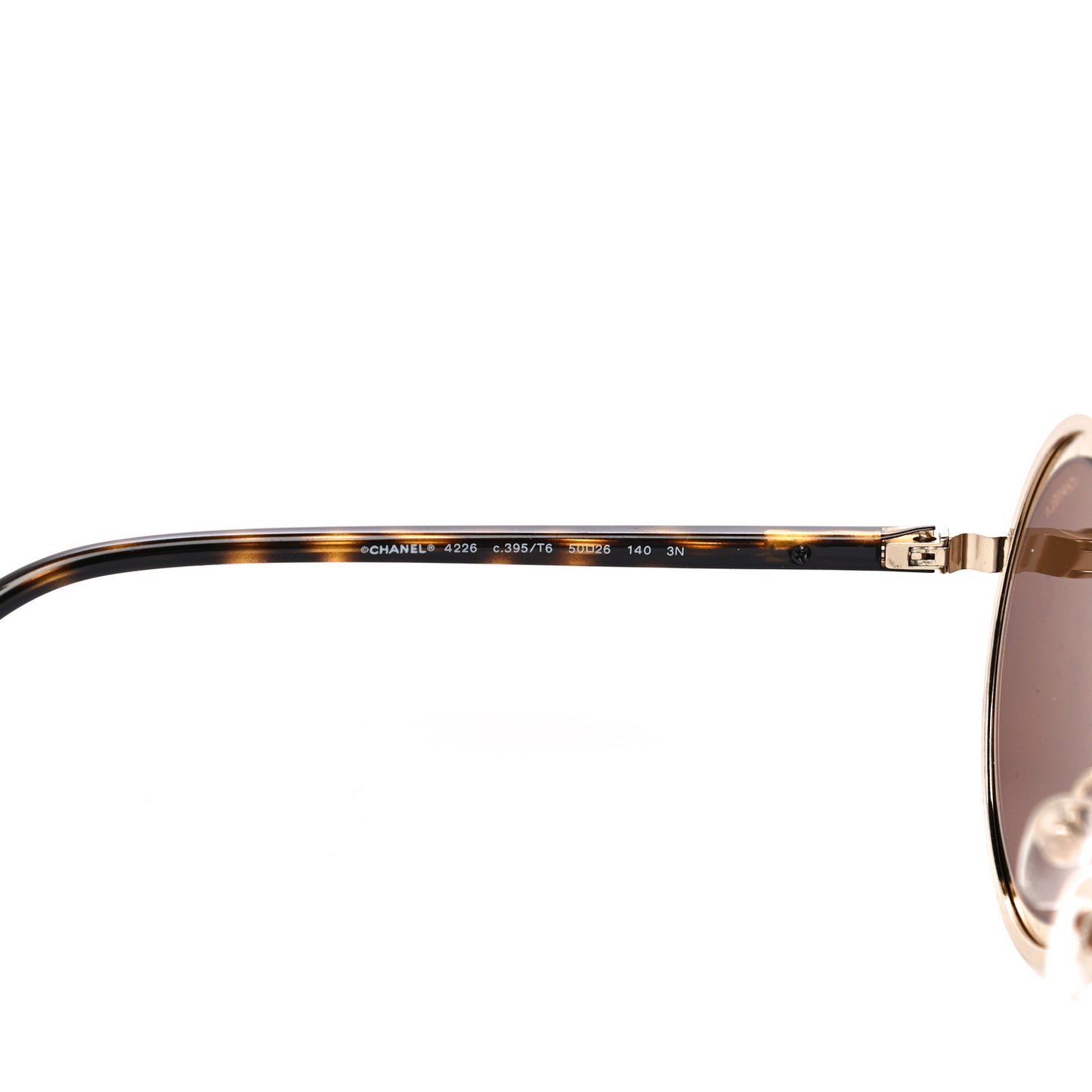 Metal Round Sunglasses 4226 Tortoise Gold