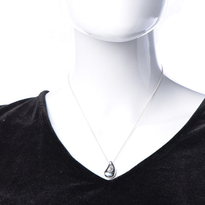 Tiffany Sterling Silver 22mm Elsa Peretti Teardrop Pendant Necklace 2 of 9