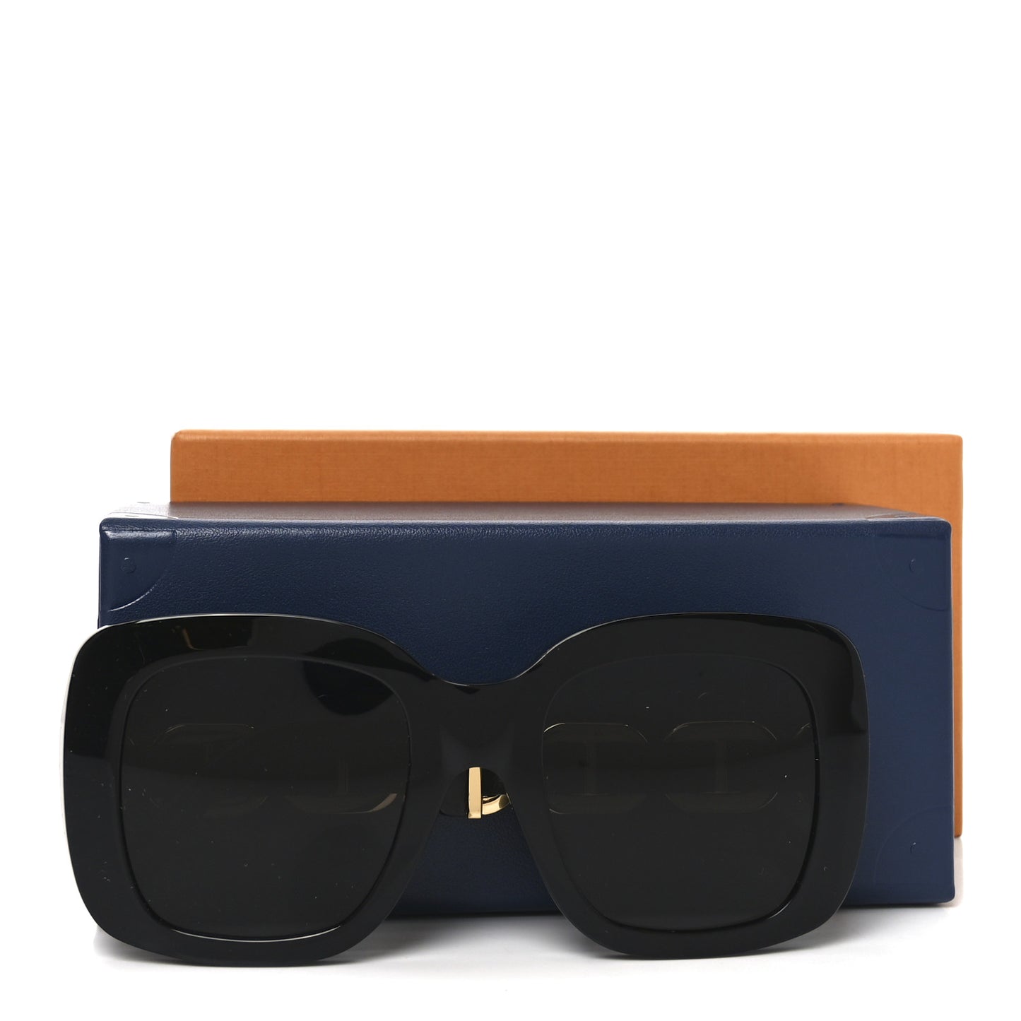 Acetate LV Chain Braided Maxi Square Sunglasses Z2861U Black