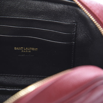 Saint Laurent Grain De Poudre Matelasse Monogram Mini Lou Camera Bag Opyum Red 6 of 13