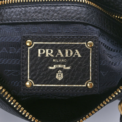 Prada Vitello Phenix Shoulder Bag Black 6 of 12