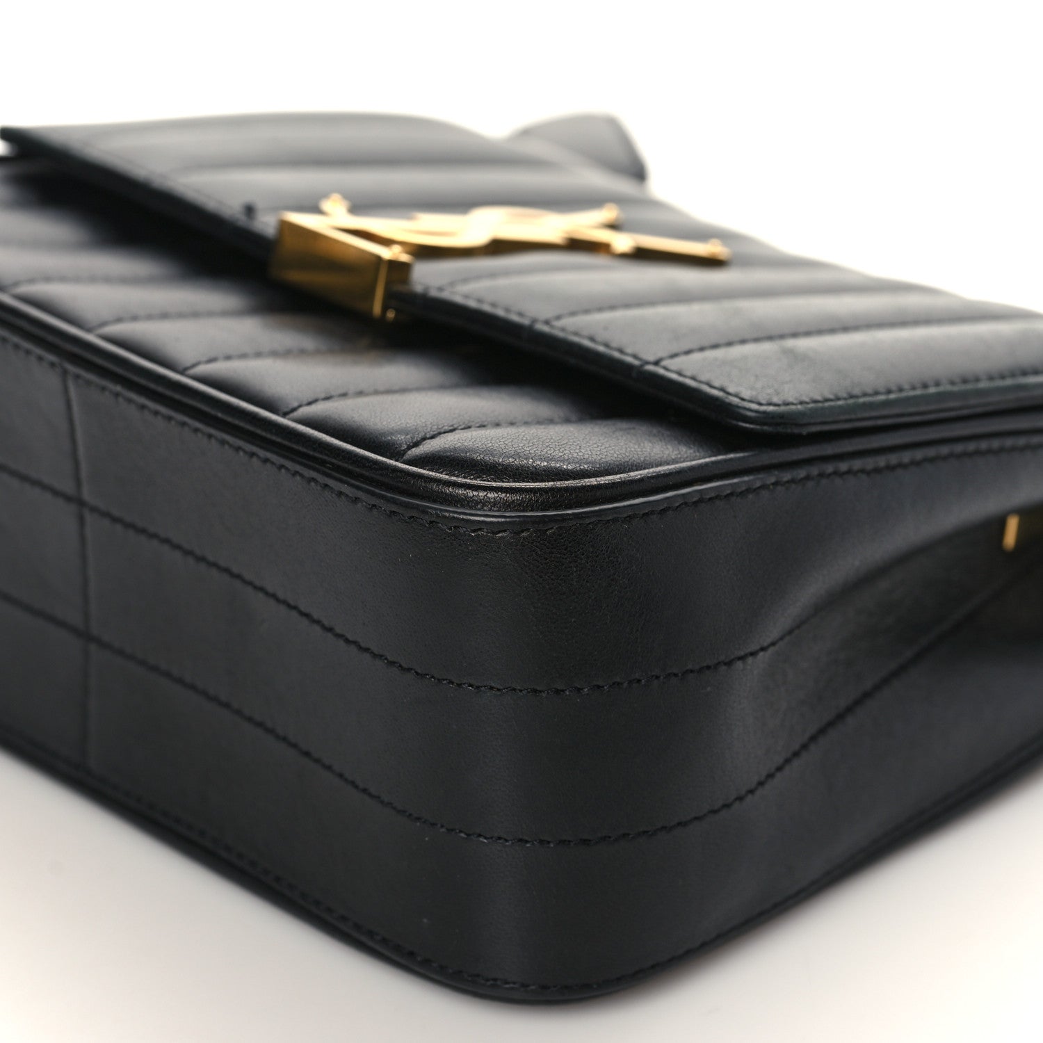 Saint Laurent Lambskin Matelasse Monogram Medium Vicky Chain Bag Black 8 of 8