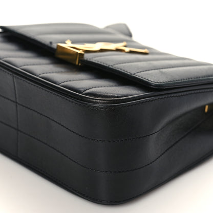 Saint Laurent Lambskin Matelasse Monogram Medium Vicky Chain Bag Black 8 of 8